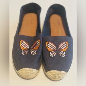 Kate Spade Dark Blue Espadrilles with Butterfly Design